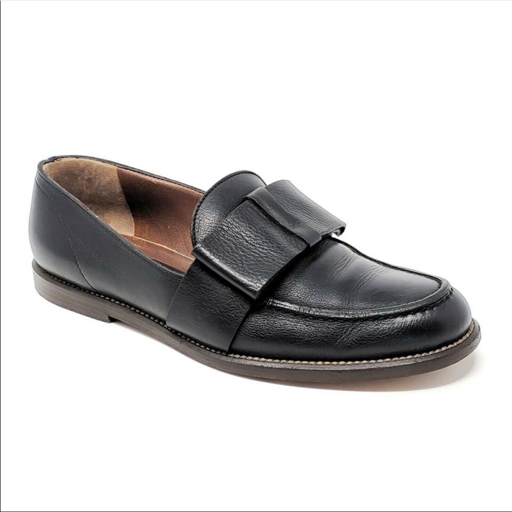 Marni Bow Loafers Leather Black Sz 38
